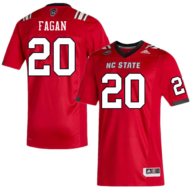 Men #20 Cyrus Fagan NC State Wolfpack College Football Jerseys Sale-Red - Click Image to Close